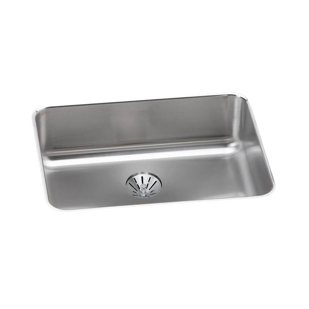Elkay - 18 Gauge Stainless Steel 25.5'' x 19.25'' x 8'' Single Bowl Undermount Kitchen Sink Kit - Lustrous Satin