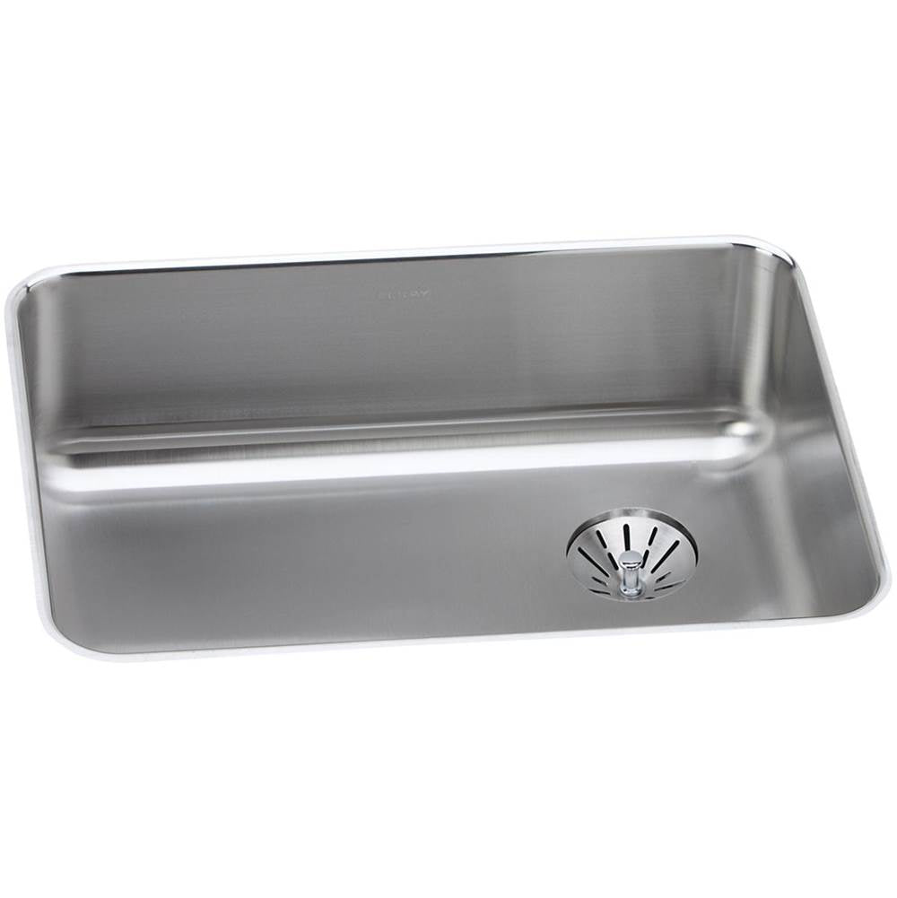 Elkay - 18 Gauge Stainless Steel 25.5'' x 19.25'' x 8'' Single Bowl Undermount Kitchen Sink Kit - Lustrous Satin