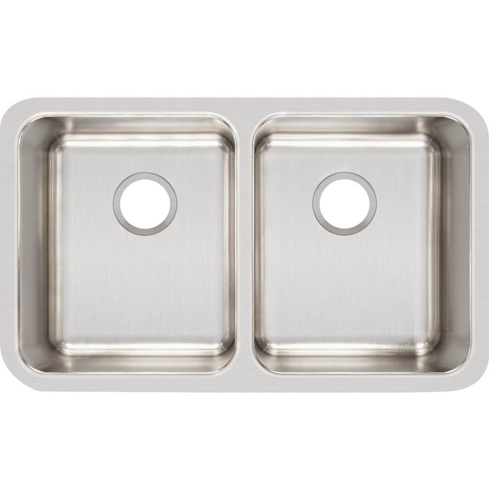 18 Gauge Stainless Steel 30.75'' x 18.5'' x 10'' Double Bowl Undermount Kitchen Sink