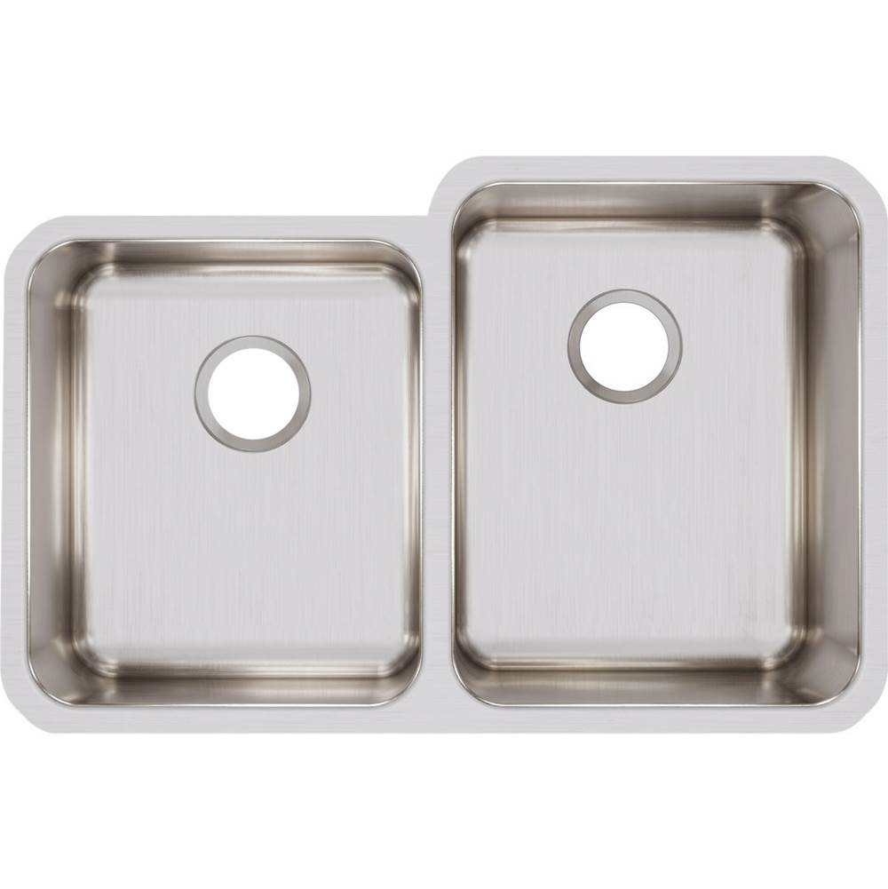 18 Gauge Stainless Steel 31.25'' x 20.5'' x 9.875'' Double Bowl Undermount Kitchen Sink