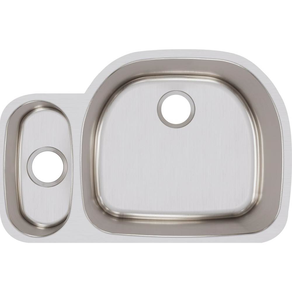 18 Gauge Stainless Steel 31.5'' x 21.125'' x 10'' Double Bowl Undermount Kitchen Sink