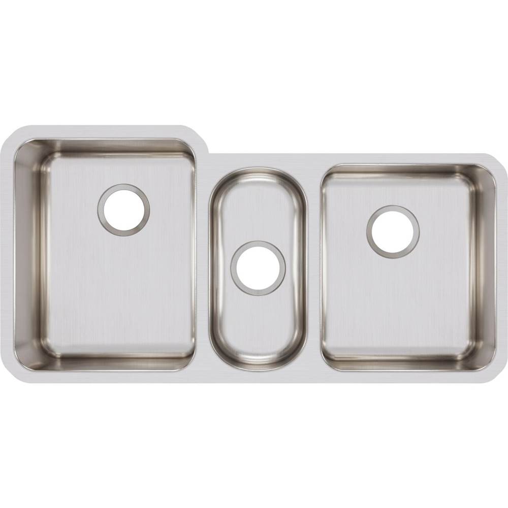 18 Gauge Stainless Steel 40'' x 20.5'' x 9.875'' Triple Bowl Undermount Kitchen Sink
