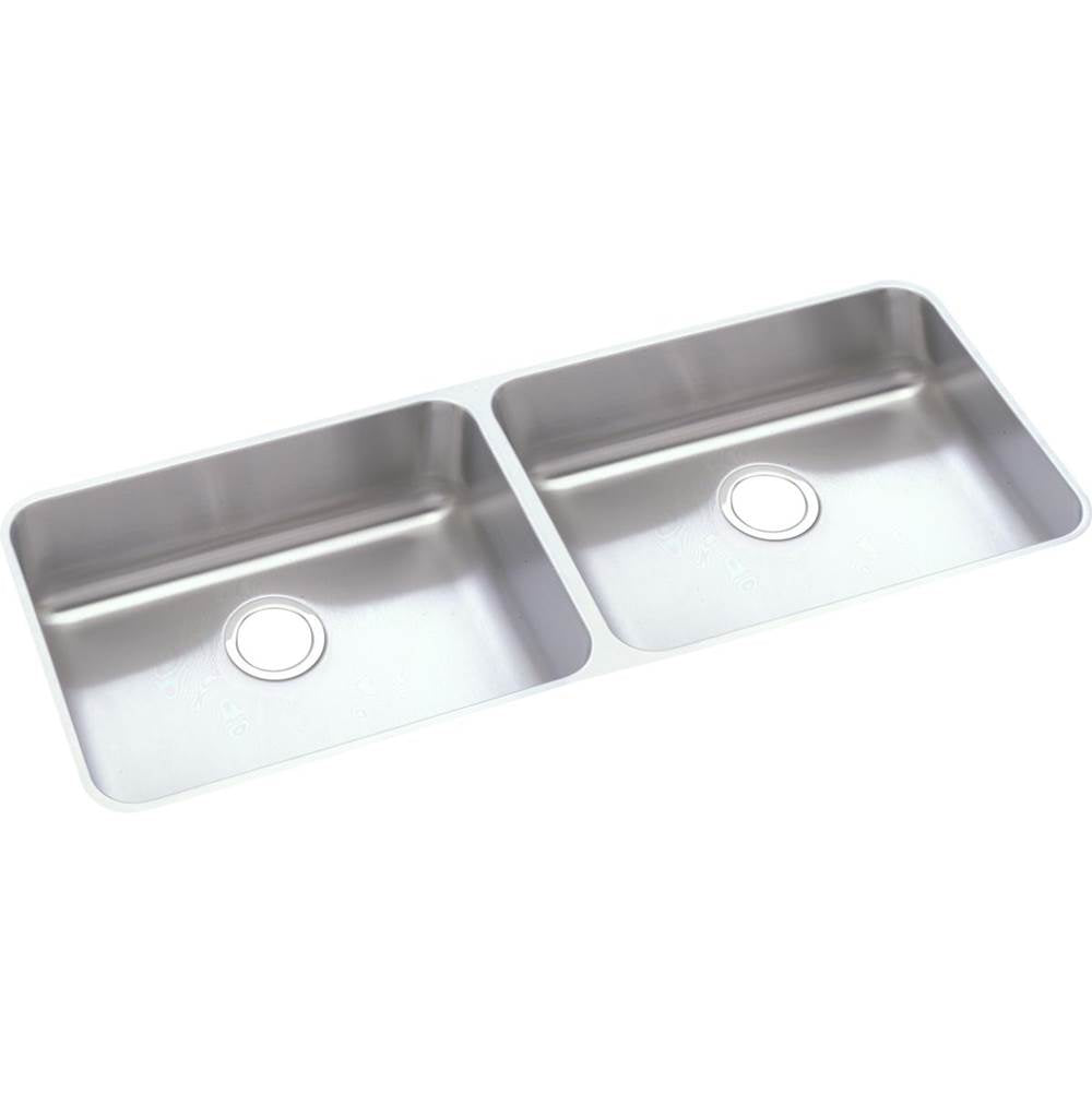 Elkay - 18 Gauge Stainless Steel 35.75'' x 18.5'' x 5.375'' Double Bowl Undermount Kitchen Sink - Lustrous Satin