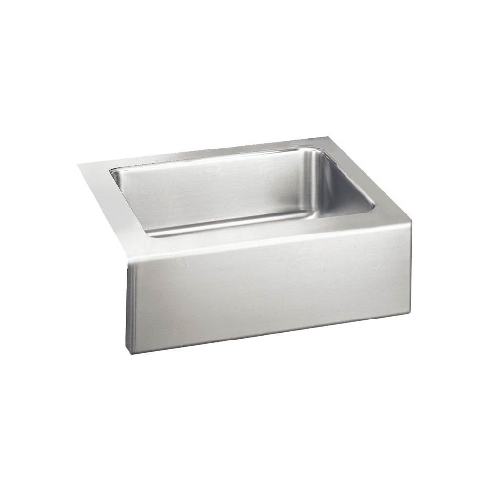 Elkay - 18 Gauge Stainless Steel 25'' x 20.5'' x 7.875'' Single Bowl Farmhouse Undermount Kitchen Sink Kit - Lustrous Satin