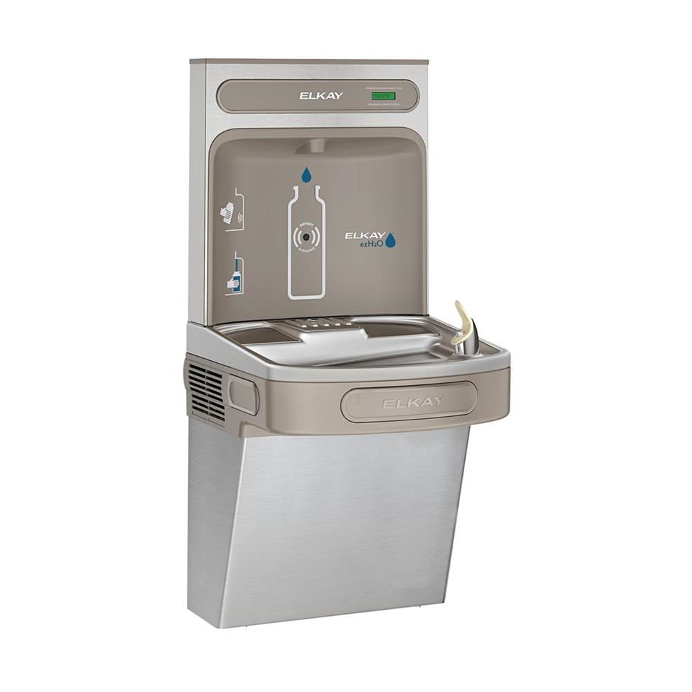Elkay - ezH2O Bottle Filling Station with Single ADA Cooler, Non-Filtered Refrigerated Stainless - Stainless Steel