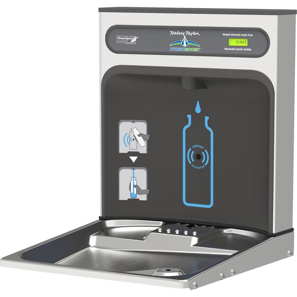Elkay - Halsey Taylor HydroBoost Bottle Filling Station RetroFit Kit, Non-Filtered Non-Refrigerated - Stainless Steel