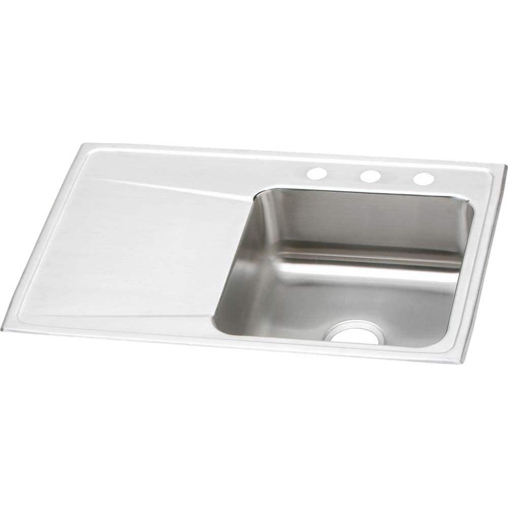 Elkay - 18 Gauge Stainless Steel 33'' x 22'' x 7.625'' Single Bowl Drop-in Kitchen Sink - Lustrous Satin
