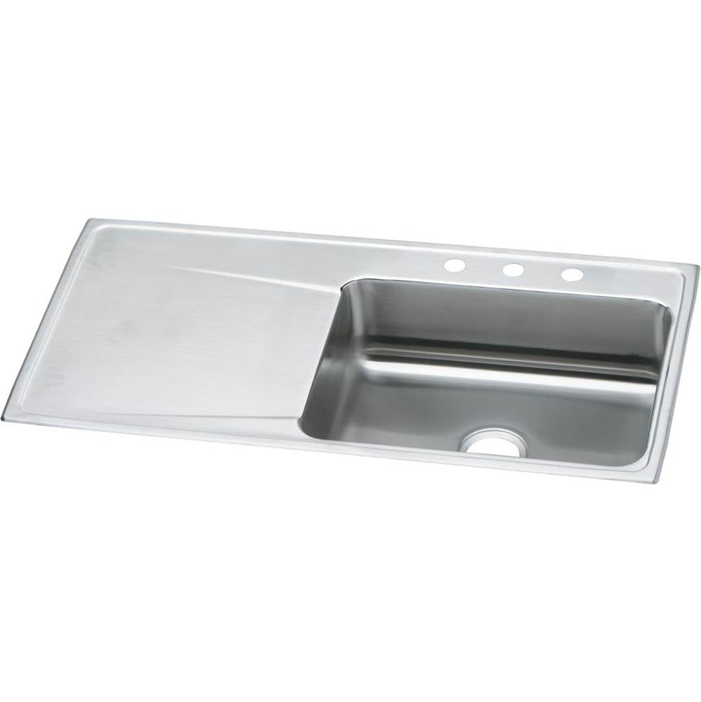 Elkay - 18 Gauge Stainless Steel 43'' x 22'' x 7.625'' Single Bowl Drop-in Kitchen Sink - Lustrous Satin