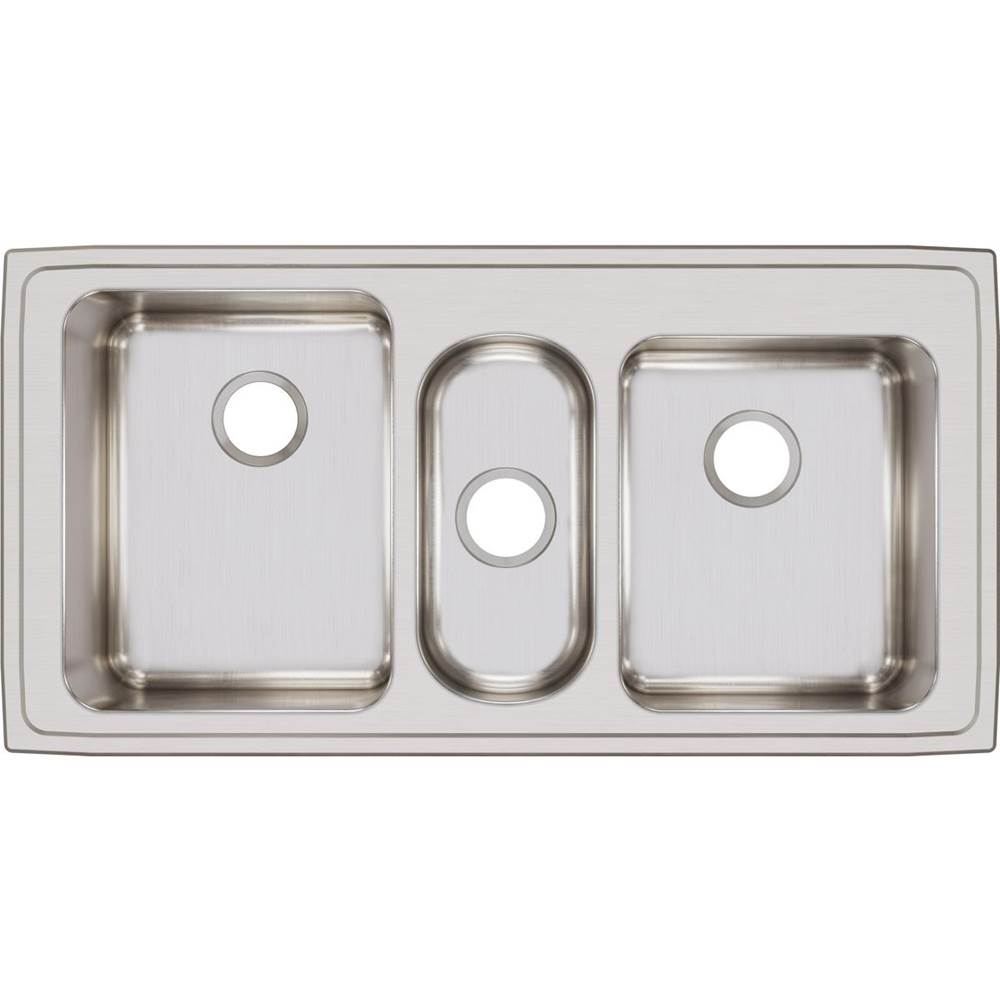 18 Gauge Stainless Steel 43'' x 22'' x 10'' Triple Bowl Drop-in Kitchen Sink