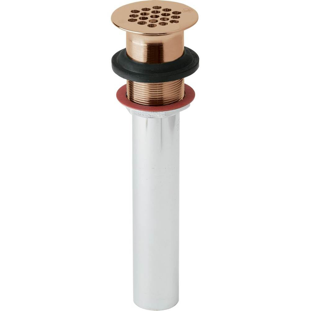 Elkay - 1-1/2'' Drain Fitting CuVerro Antimicrobial Copper with Perforated Grid - Lustrous Satin