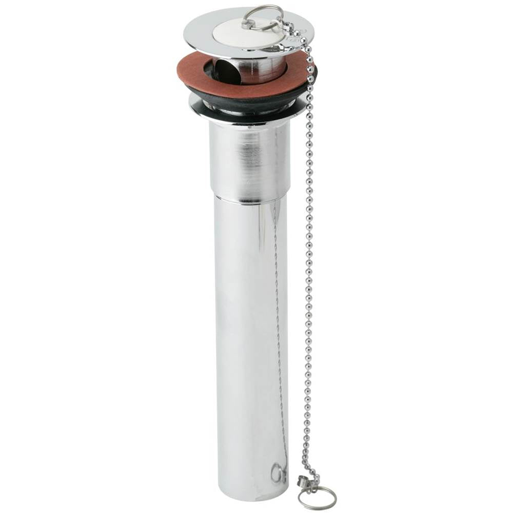 Elkay - 1-1/2'' Drain Fitting Chrome Plated Brass with Rubber Stopper Ring and Chain - Chrome