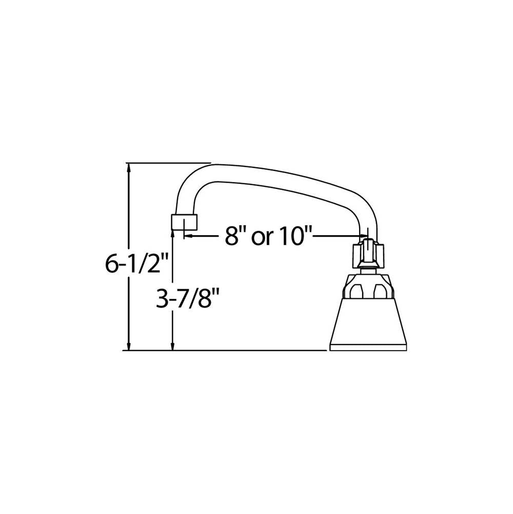 DECK MNT 4IN, CS, AT 8IN SPT, 1PC WRIST BLD HNDL, 6IN