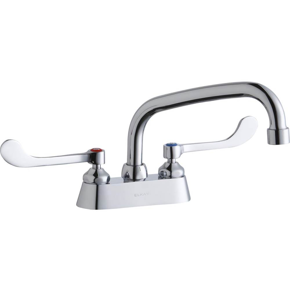 Elkay - DECK MNT 4IN, CS, AT 8IN SPT, 1PC WRIST BLD HNDL, 6IN - Chrome
