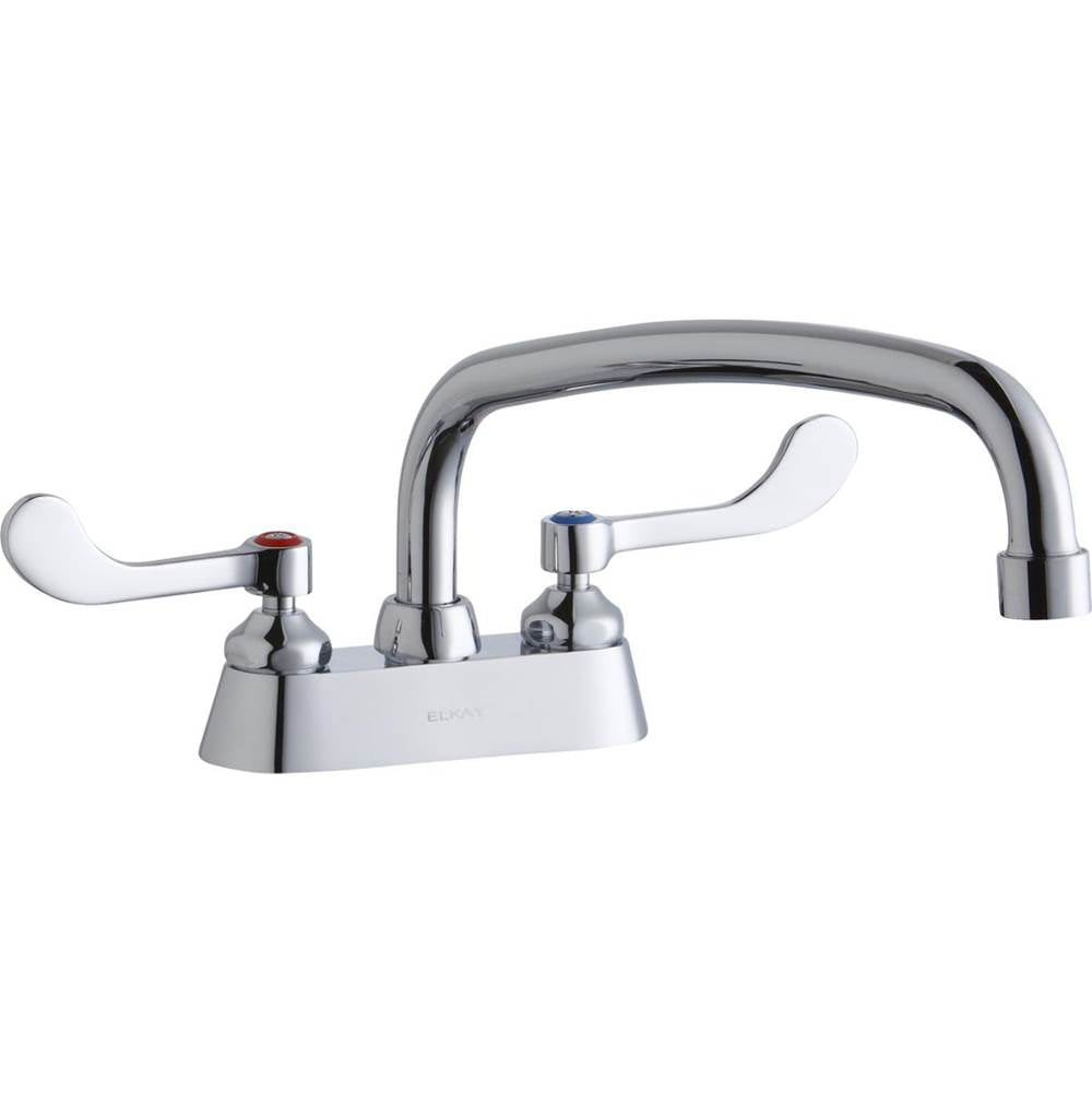 Elkay - DECK MNT 4IN, CS, AT 12IN SPT, 1PC WRIST BLD HNDL, 4IN - Chrome