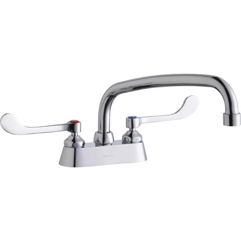 Elkay - DECK MNT 4IN, CS, AT 12IN SPT, 1PC WRIST BLD HNDL, 6IN - Chrome