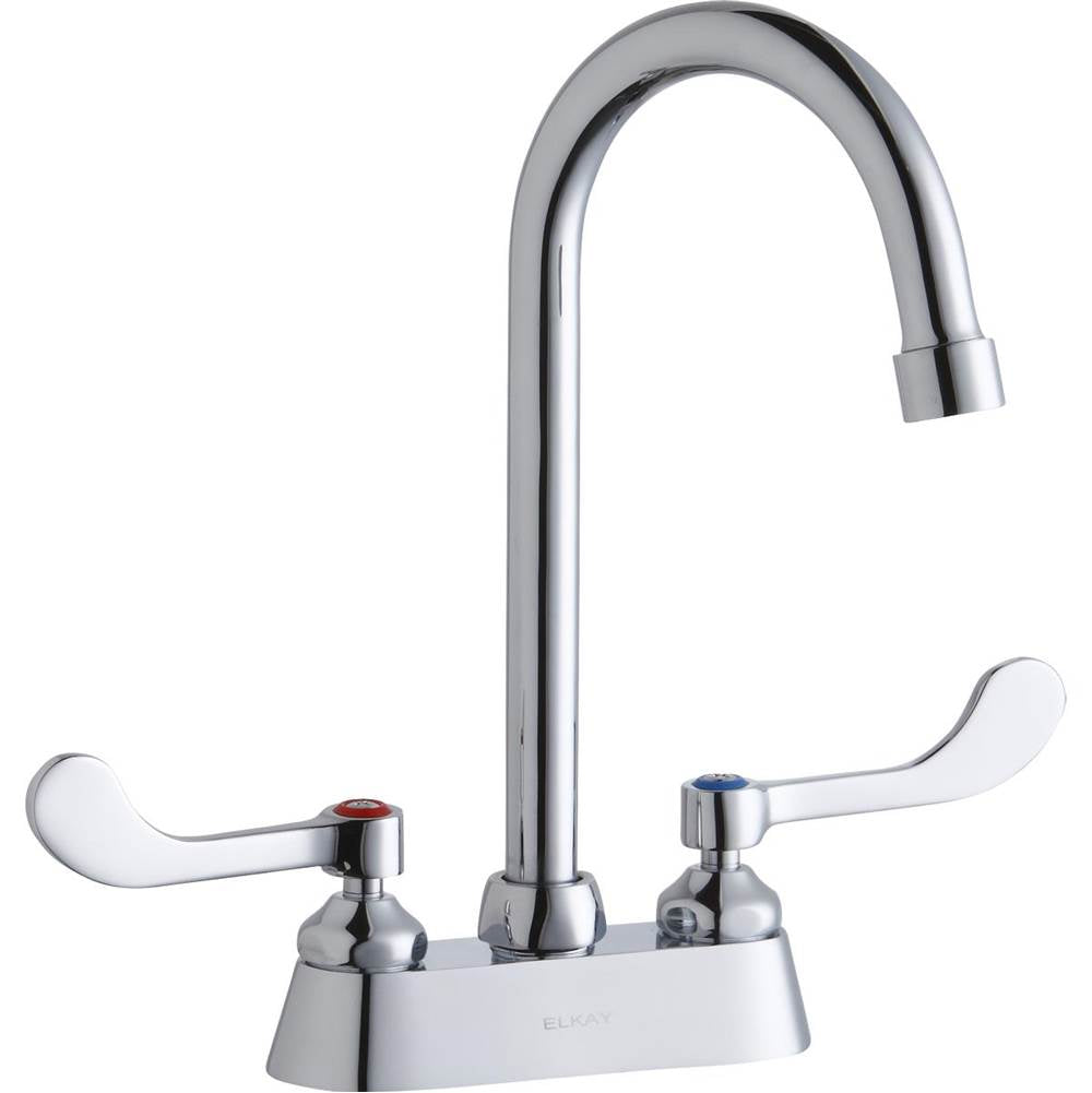 Elkay - DECK MNT 4IN, CS, GN 5IN SPT, 1PC WRIST BLD HNDL, 4IN - Chrome