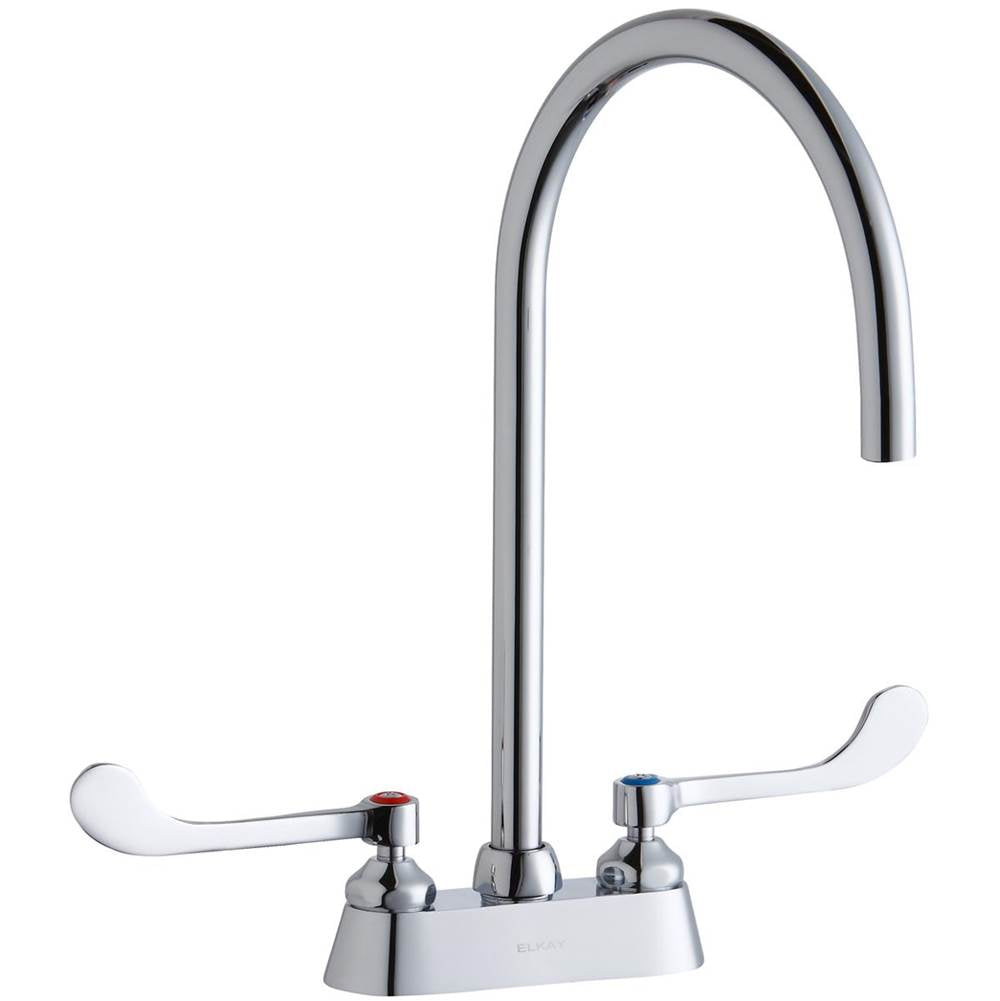 Elkay - DECK MNT 4IN, CS, GN 8IN SPT, 1PC WRIST BLD HNDL, 6IN - Chrome