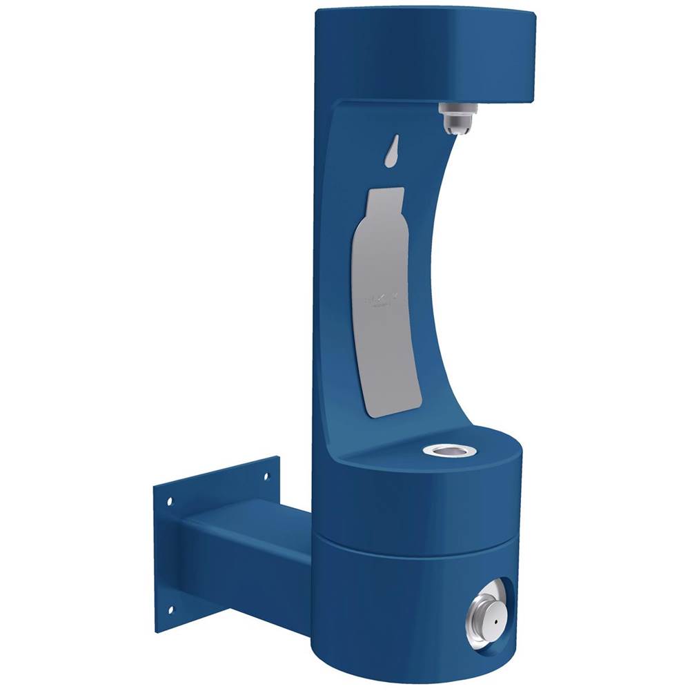Elkay - Outdoor ezH2O Single Arm Bottle Filling Station Wall Mount, Non-Filtered Non-Refrigerated Blue - Blue