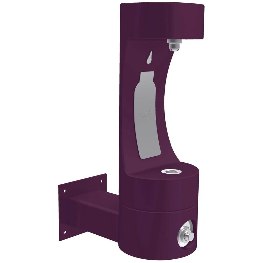 Elkay - Halsey Taylor Endura II Outdoor HydroBoost Bottle Filling Station, Wall Mount Non-Filtered Non-Refrigerated FR Purple - Purple