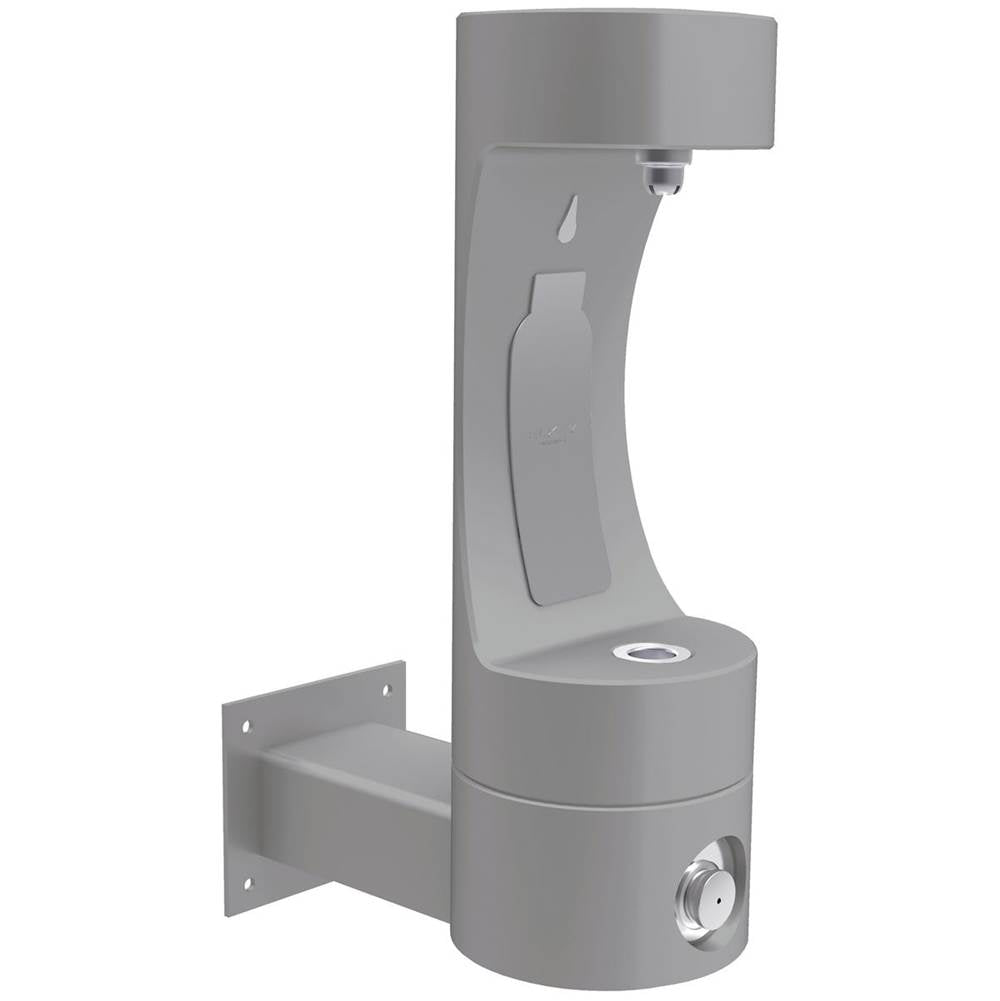 Elkay - Outdoor ezH2O Single Arm Bottle Filling Station Wall Mount, Non-Filtered Non-Refrigerated Gray - Gray