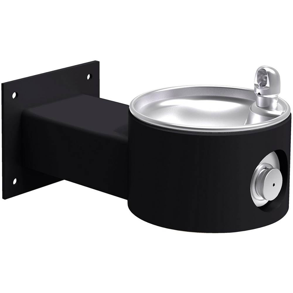 Elkay - Outdoor Fountain Wall Mount, Non-Filtered Non-Refrigerated, Black - Black
