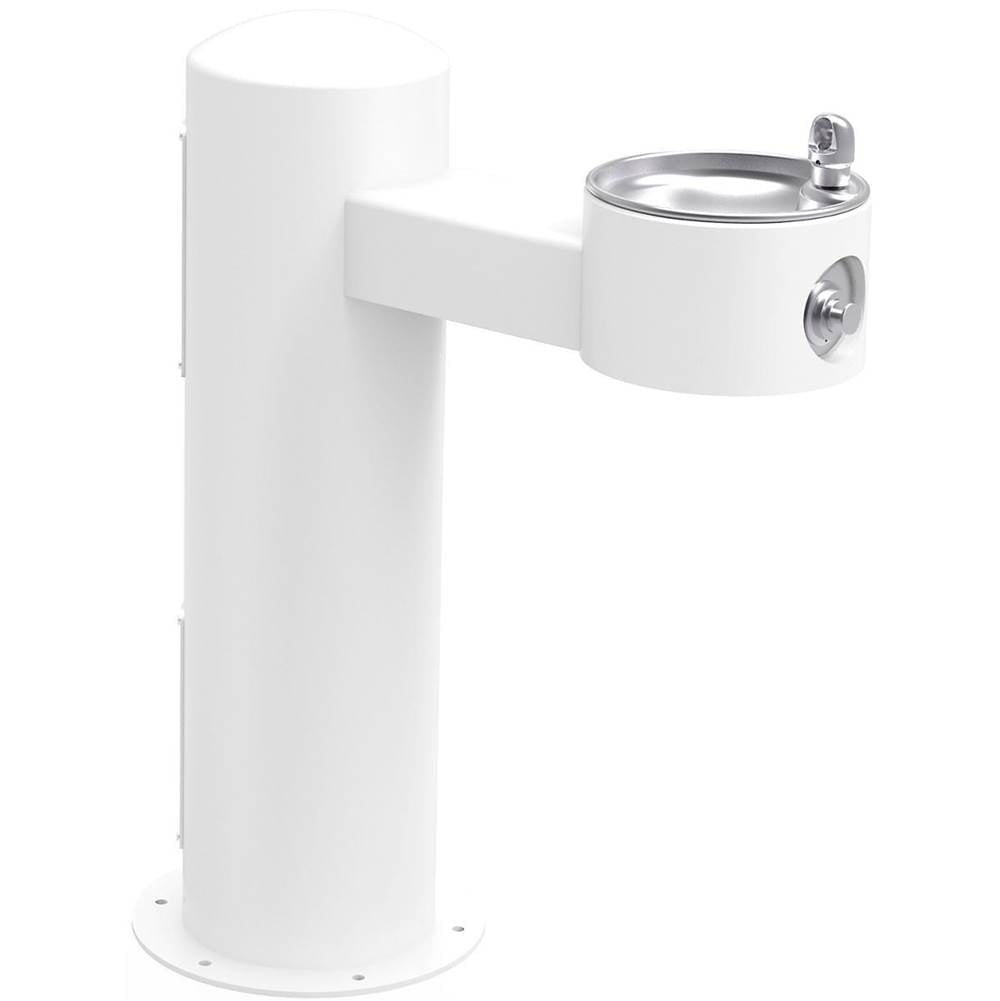 Elkay - Halsey Taylor Endura II Tubular Outdoor Fountain, Pedestal Non-Filtered Non-Refrigerated Freeze Resistant, White - White