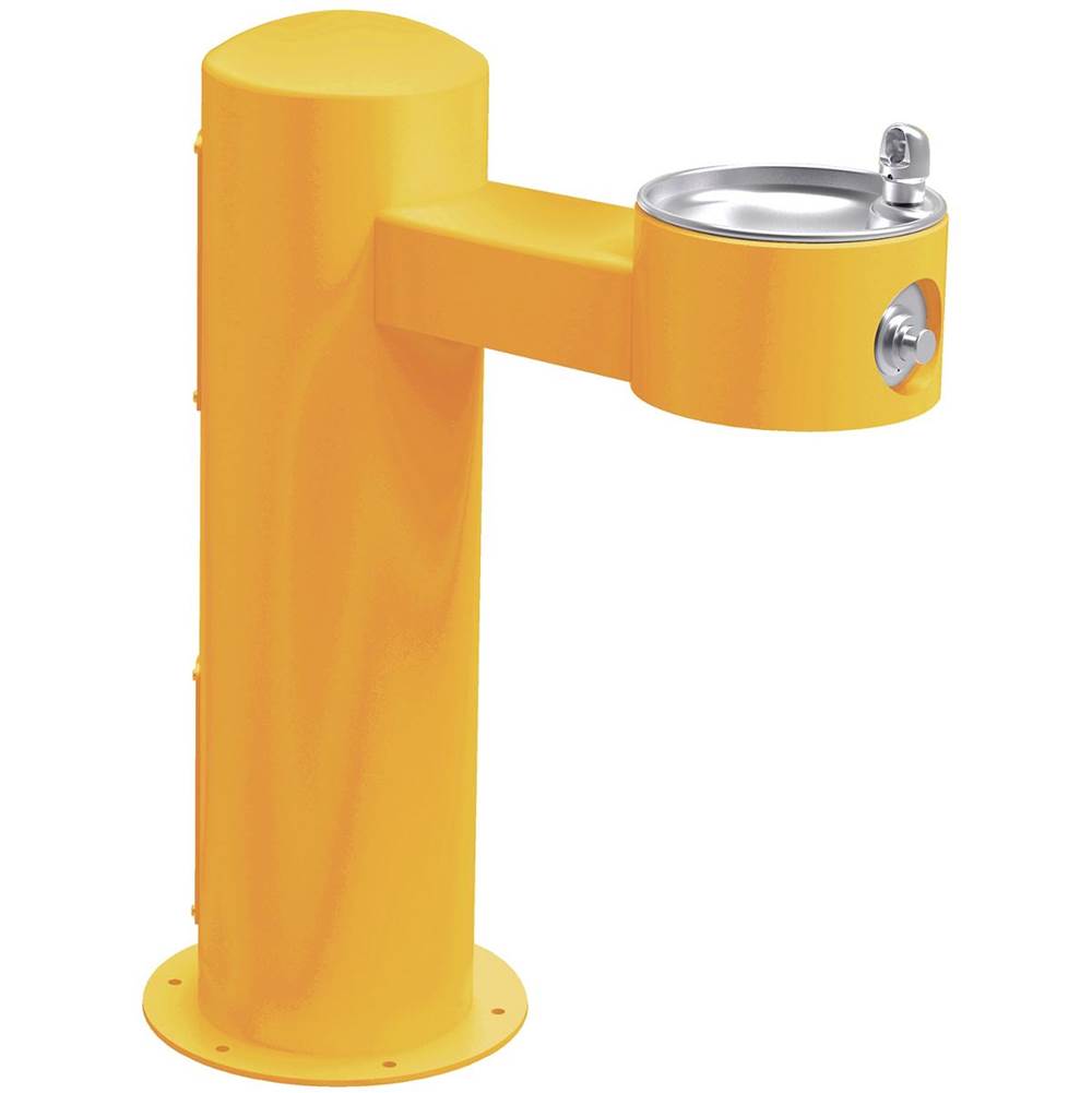Elkay - Halsey Taylor Endura II Tubular Outdoor Fountain, Pedestal Non-Filtered Non-Refrigerated Freeze Resistant, Yellow - Yellow