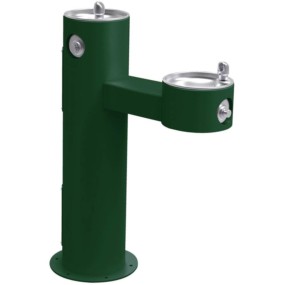 Elkay - Outdoor Fountain Bi-Level Pedestal Non-Filtered, Non-Refrigerated Freeze Resistant Evergreen - Evergreen