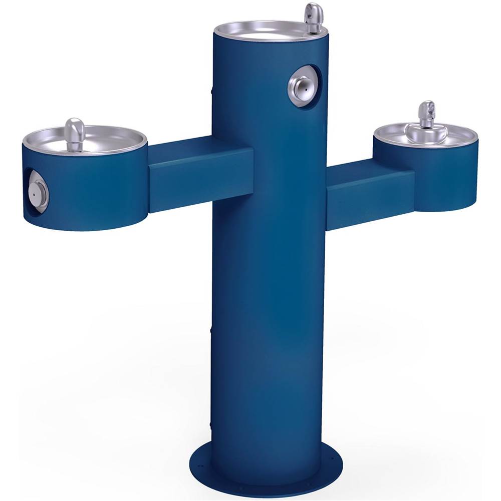 Elkay - Outdoor Fountain Tri-Level Pedestal Non-Filtered, Non-Refrigerated Blue - Blue