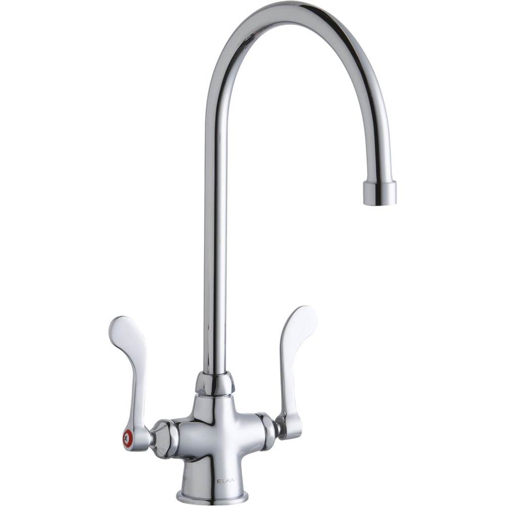 Elkay - DECK MNT 1HOLE, GN 8IN SPT, 1PC WRIST BLD HNDL, 4IN - Chrome