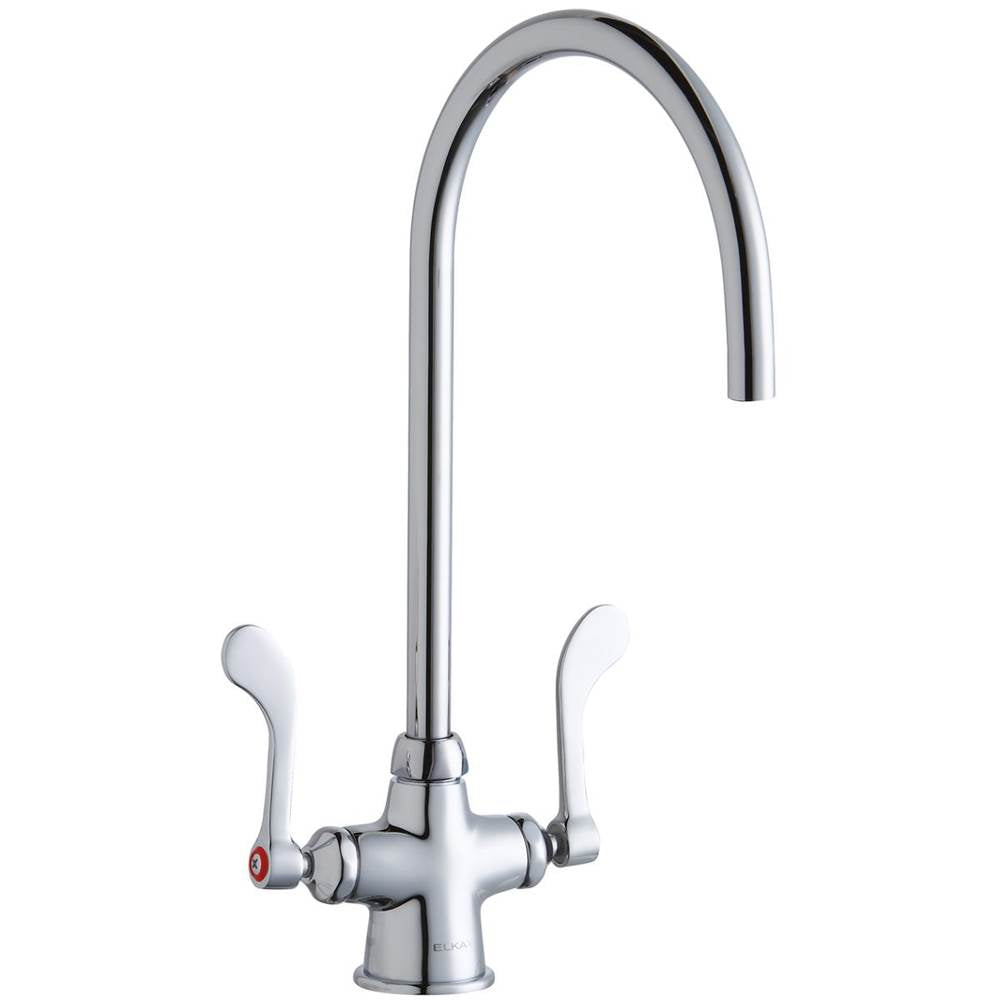 Elkay - DECK MNT 1HOLE, GN 8IN SPT, 1PC WRIST BLD HNDL, 4IN - Chrome