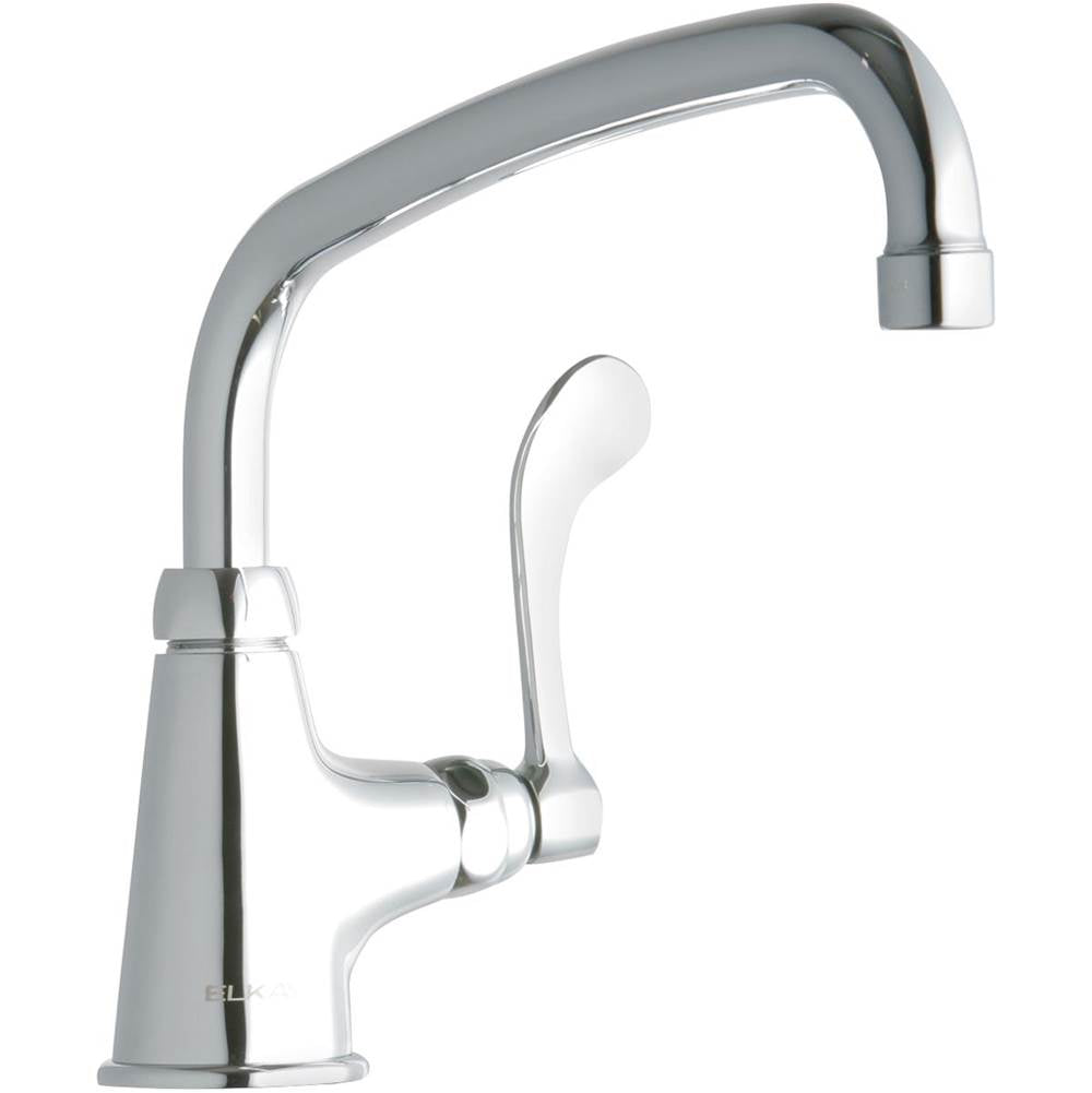 Elkay - DECK MNT 1HOLE, AT 10IN SPT, 1PC WRIST BLD HNDL, 4IN - Chrome
