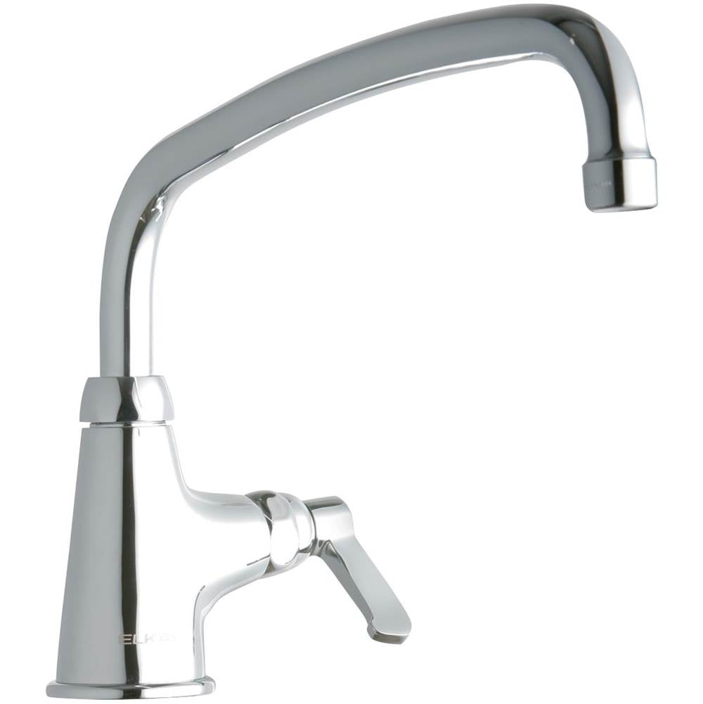 Elkay - DECK MNT 1HOLE, AT 12IN SPT, LVR HNDL, 2IN - Chrome