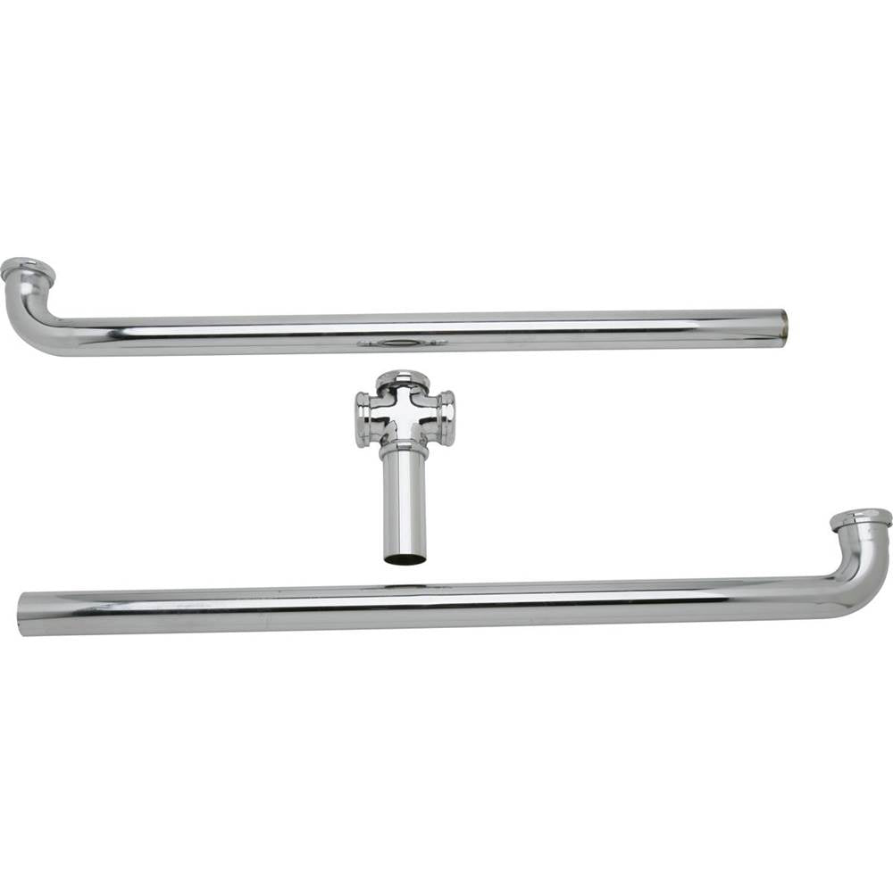 Elkay - Drain Fitting Center Outlet for Triple Bowl Sinks with Aligned Drains - Chrome