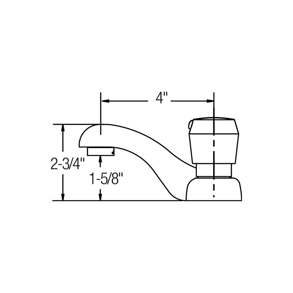 FAUCET MTRD DECK MNTD -4 IN SPOUT