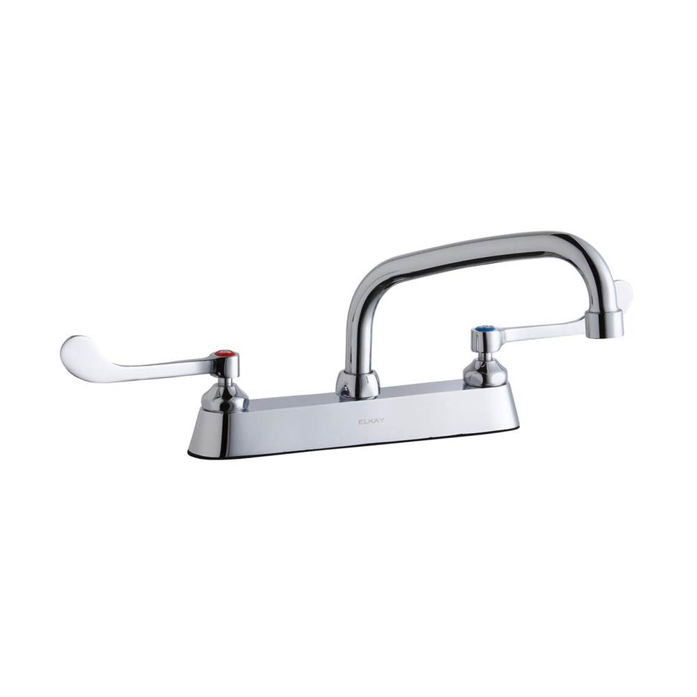 Elkay - DECK MNT CONCEAL WS, AT 8IN SPT, 1PC WRIST BLD HNDL, 6IN - Chrome