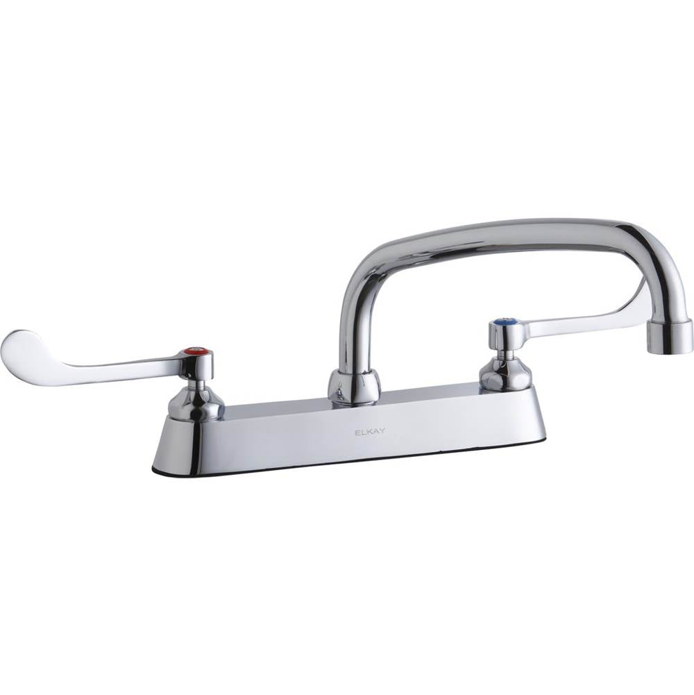 Elkay - DECK MNT CONCEAL WS, AT 10IN SPT, 1PC WRIST BLD HNDL, 6IN - Chrome