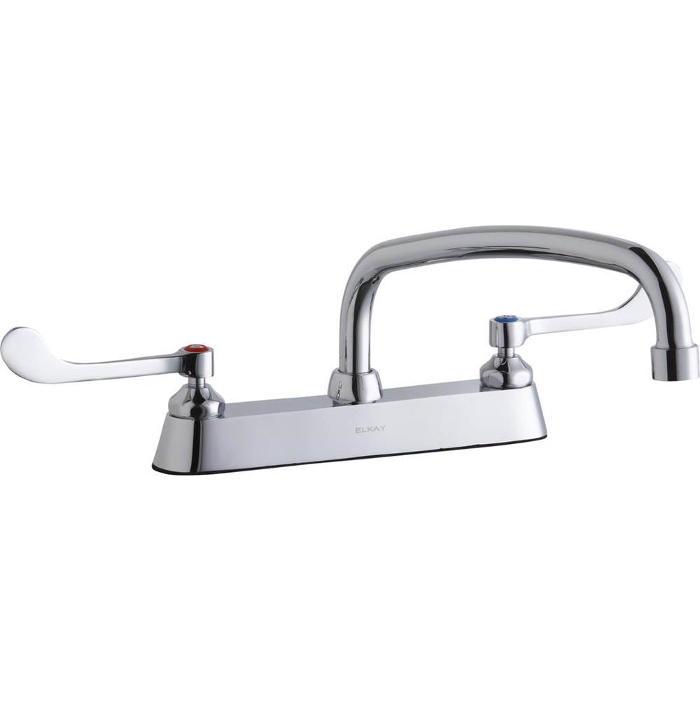 Elkay - DECK MNT CONCEAL WS, AT 12IN SPT, 1PC WRIST BLD HNDL, 6IN - Chrome