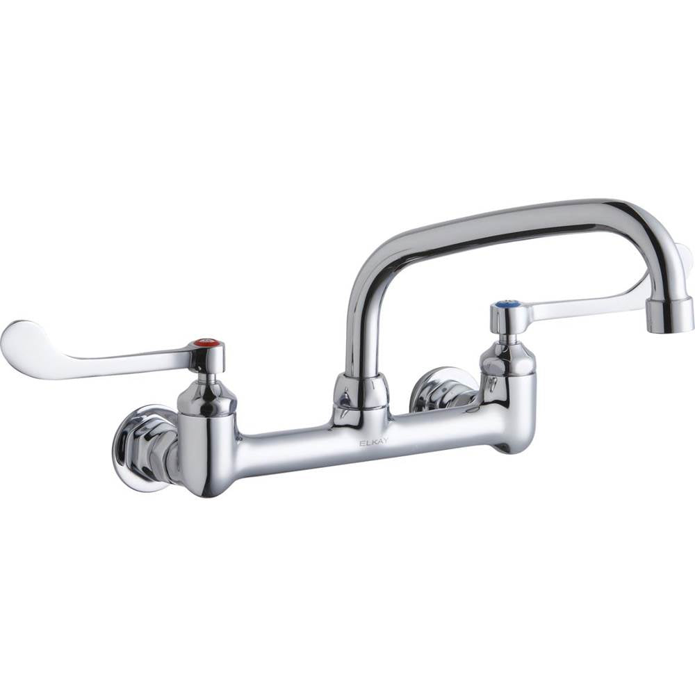 Elkay - WALL MNT 8IN, AT 8IN SPT, 1PC WRIST BLD HNDL, 6IN, 1/2IN HW - Chrome