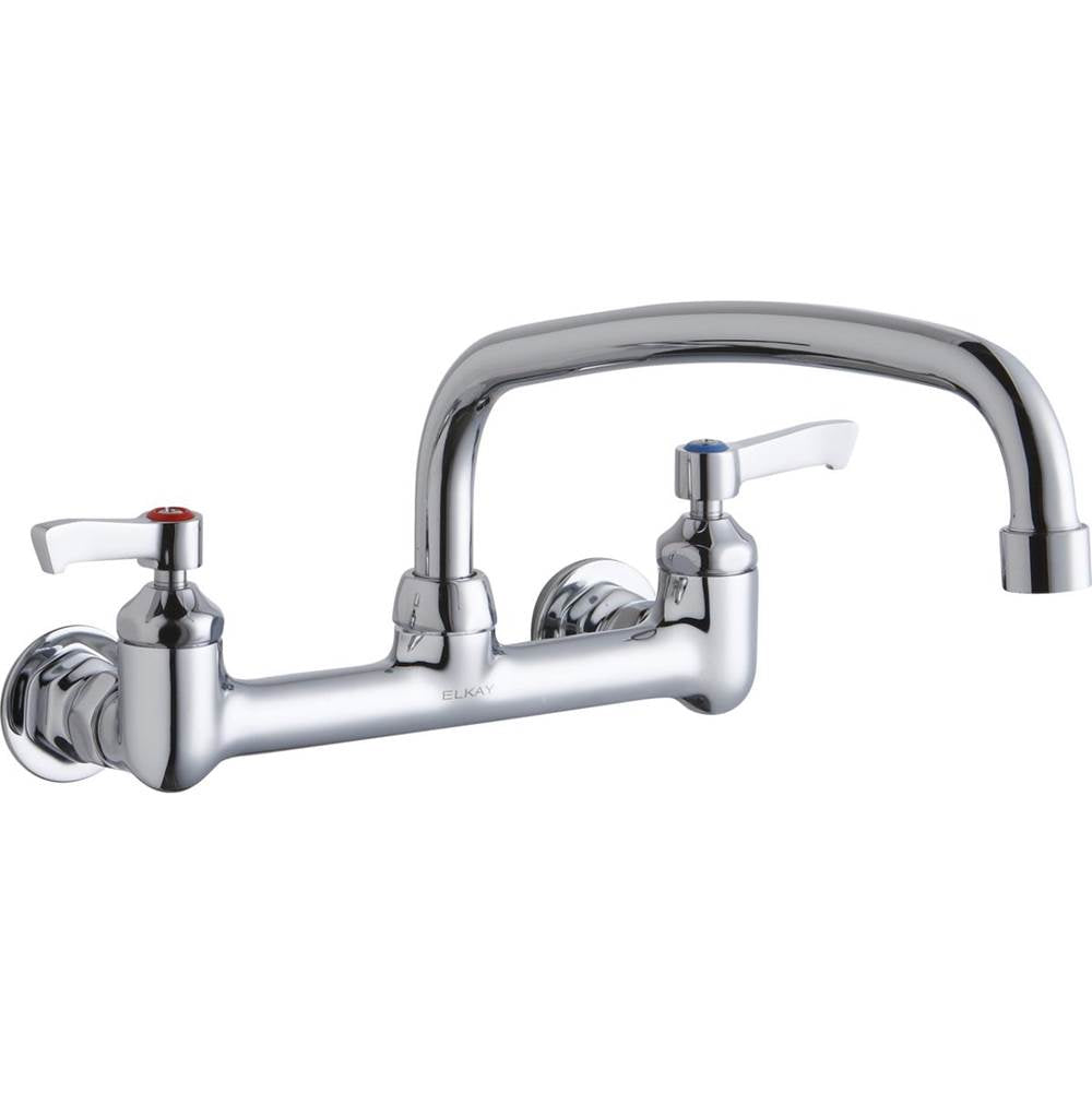 Elkay - WALL MNT 8IN, AT 12IN SPT, LVR HNDL, 2IN, 1/2IN HW - Chrome