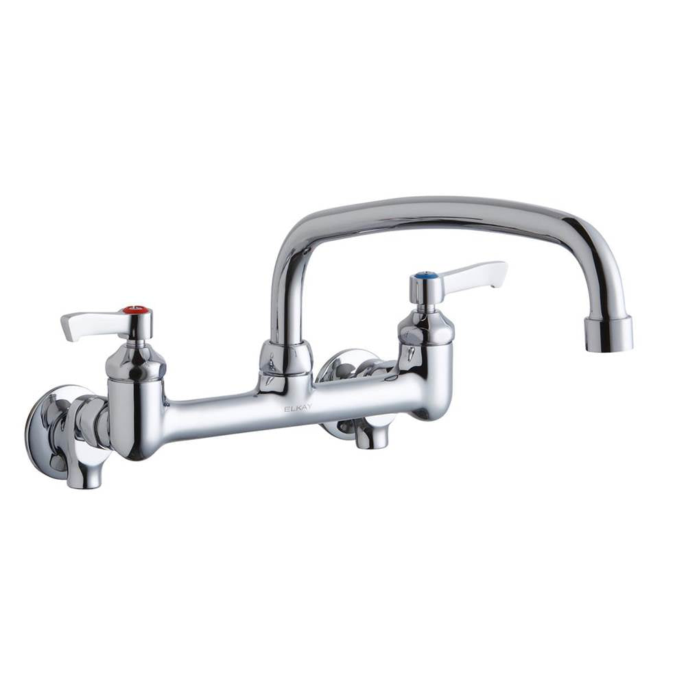 Elkay - WALL MNT 8IN, AT 12IN SPT, LVR HNDL, 2IN, SHUT OFF - Chrome