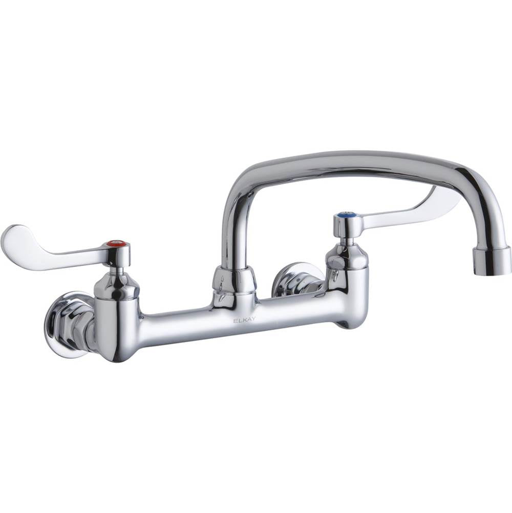 Elkay - WALL MNT 8IN, AT 12IN SPT, 1PC WRIST BLD HNDL, 4IN, 1/2IN HW
