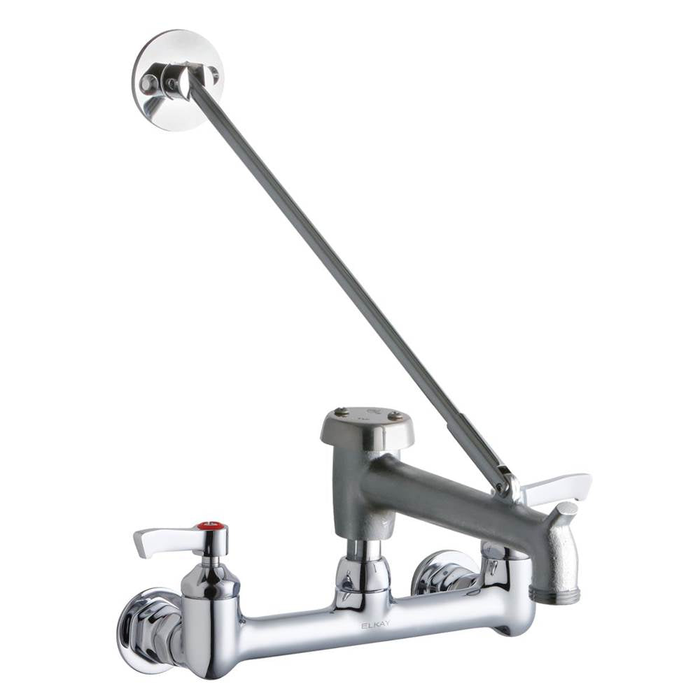Elkay - WALL MNT 8IN, BUCKET HK 7IN SPT ROUGH, LVR HNDL, 2IN, 1/2IN - Chrome