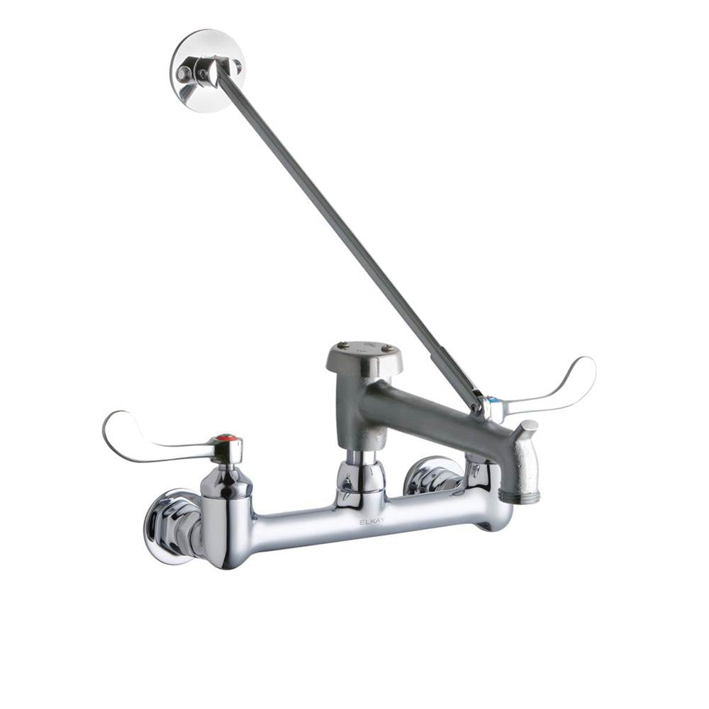 Elkay - WALL MNT 8IN, BUCKET HK 7IN SPT ROUGH, 1PC WRIST BLD HNDL, 4 - Chrome