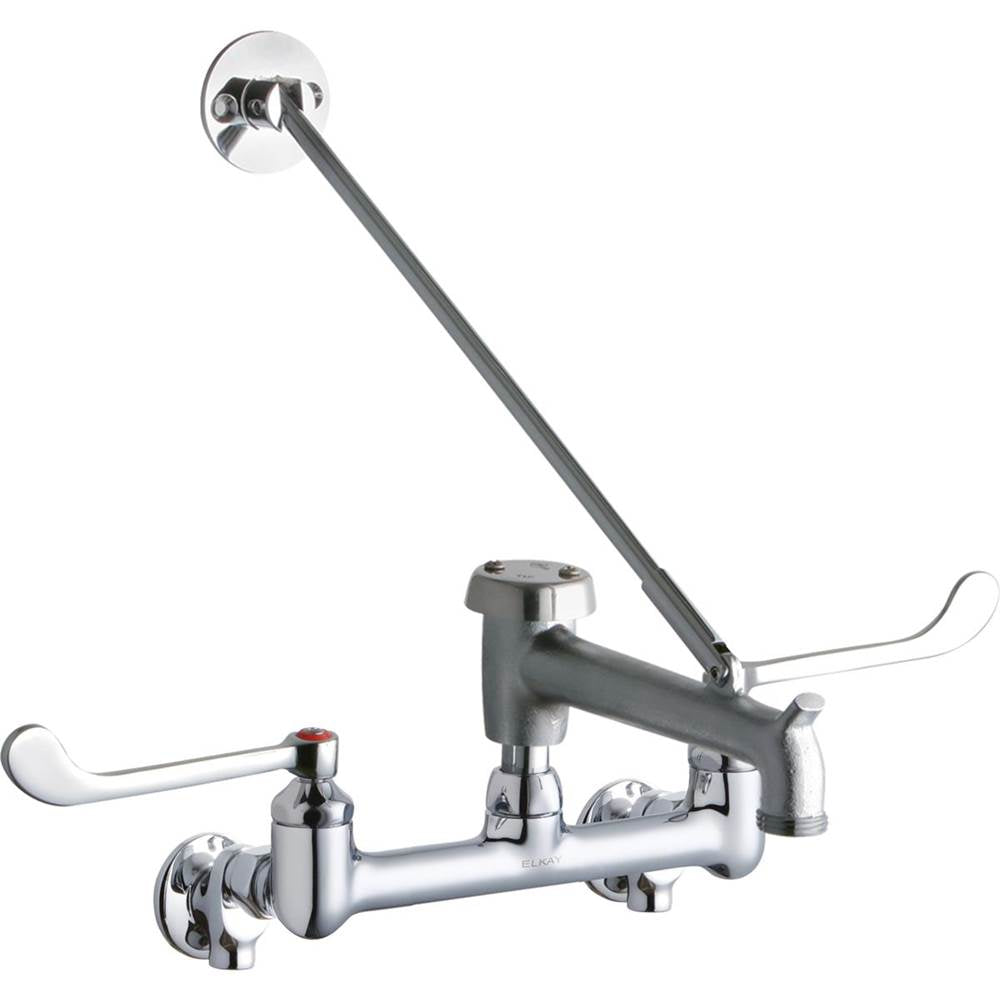 Elkay - WALL MNT 8IN, BUCKET HK 7IN SPT ROUGH, 1PC WRIST BLD HNDL, 6 - Chrome