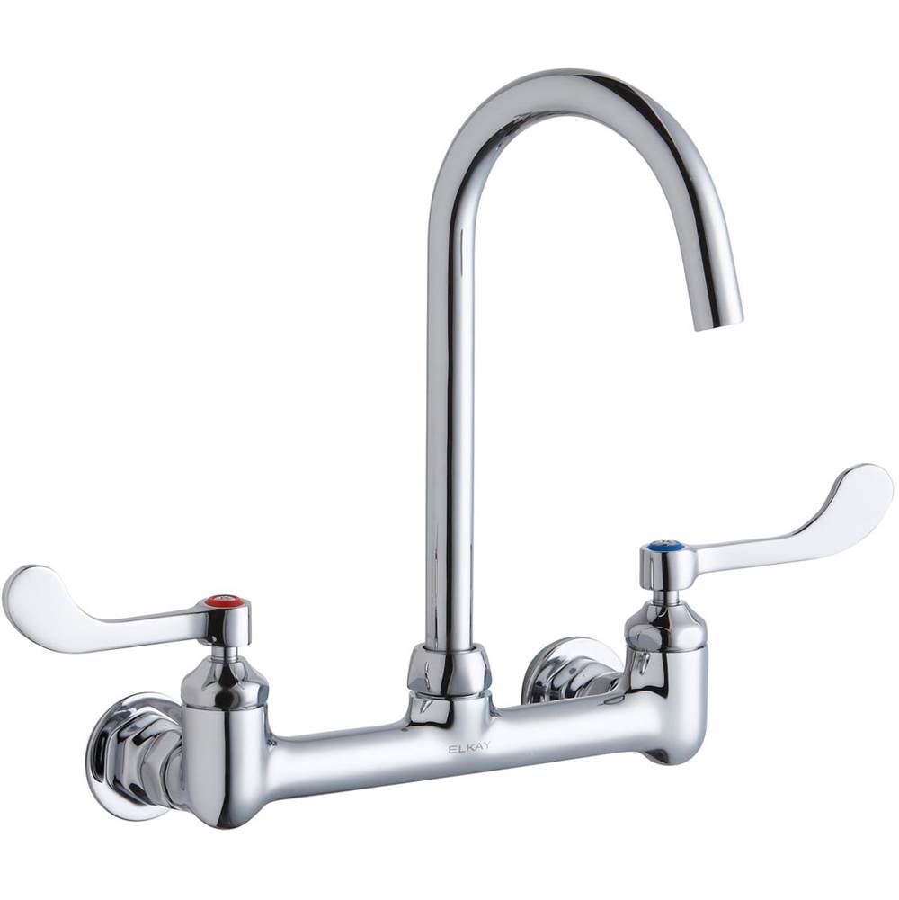 Elkay - WALL MNT 8IN, GN 5IN SPT, 1PC WRIST BLD HNDL, 4IN, 1/2IN HW - Chrome
