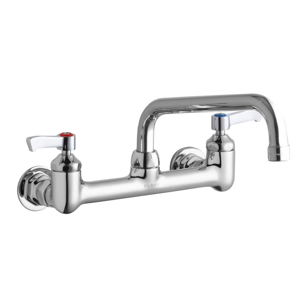 Elkay - WALL MNT 8IN, TUBE 8IN SPT, LVR HNDL, 2IN, 1/2IN HW - Chrome