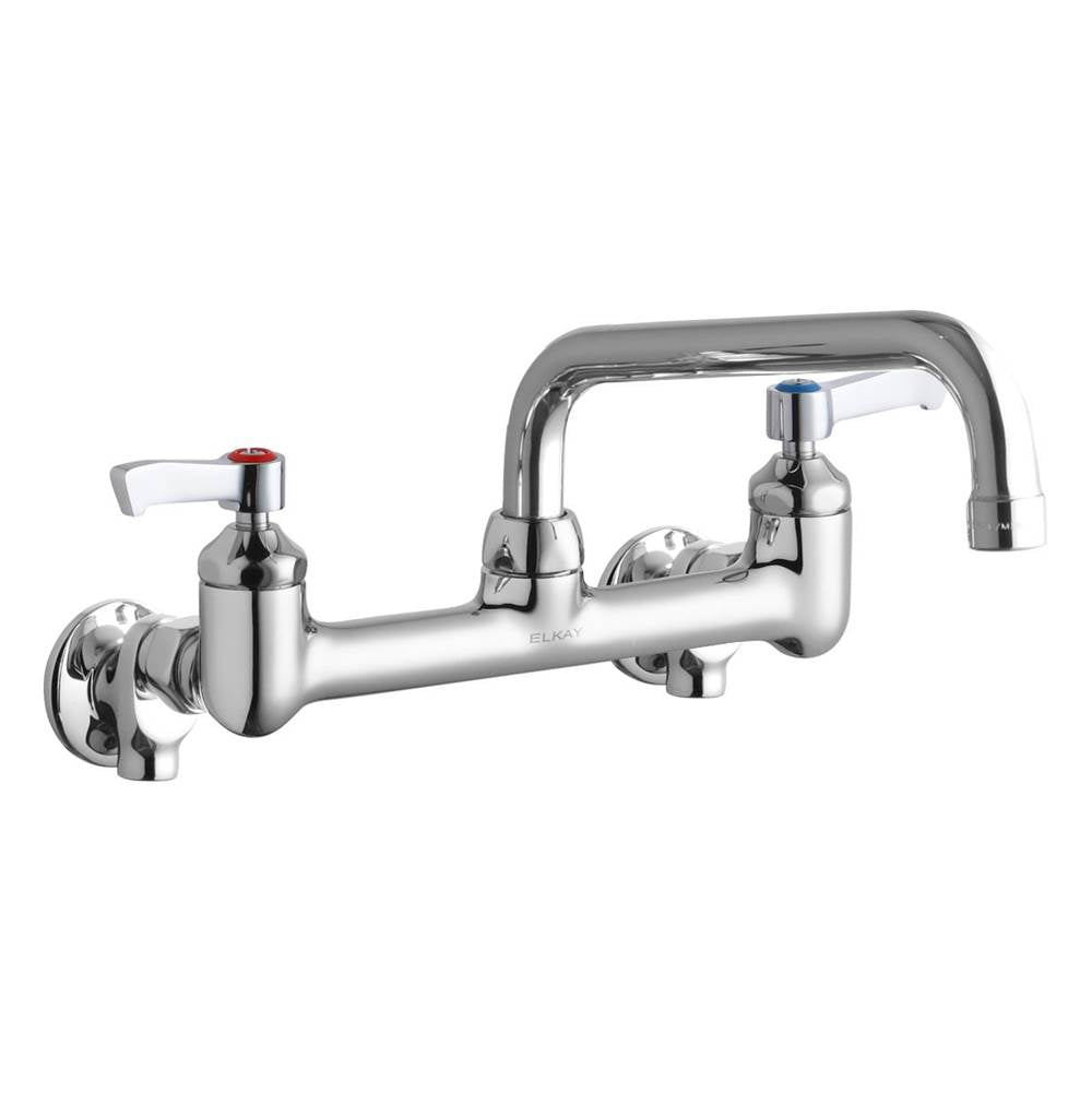 Elkay - WALL MNT 8IN, TUBE 8IN SPT, LVR HNDL, 2IN, SHUT OFF - Chrome