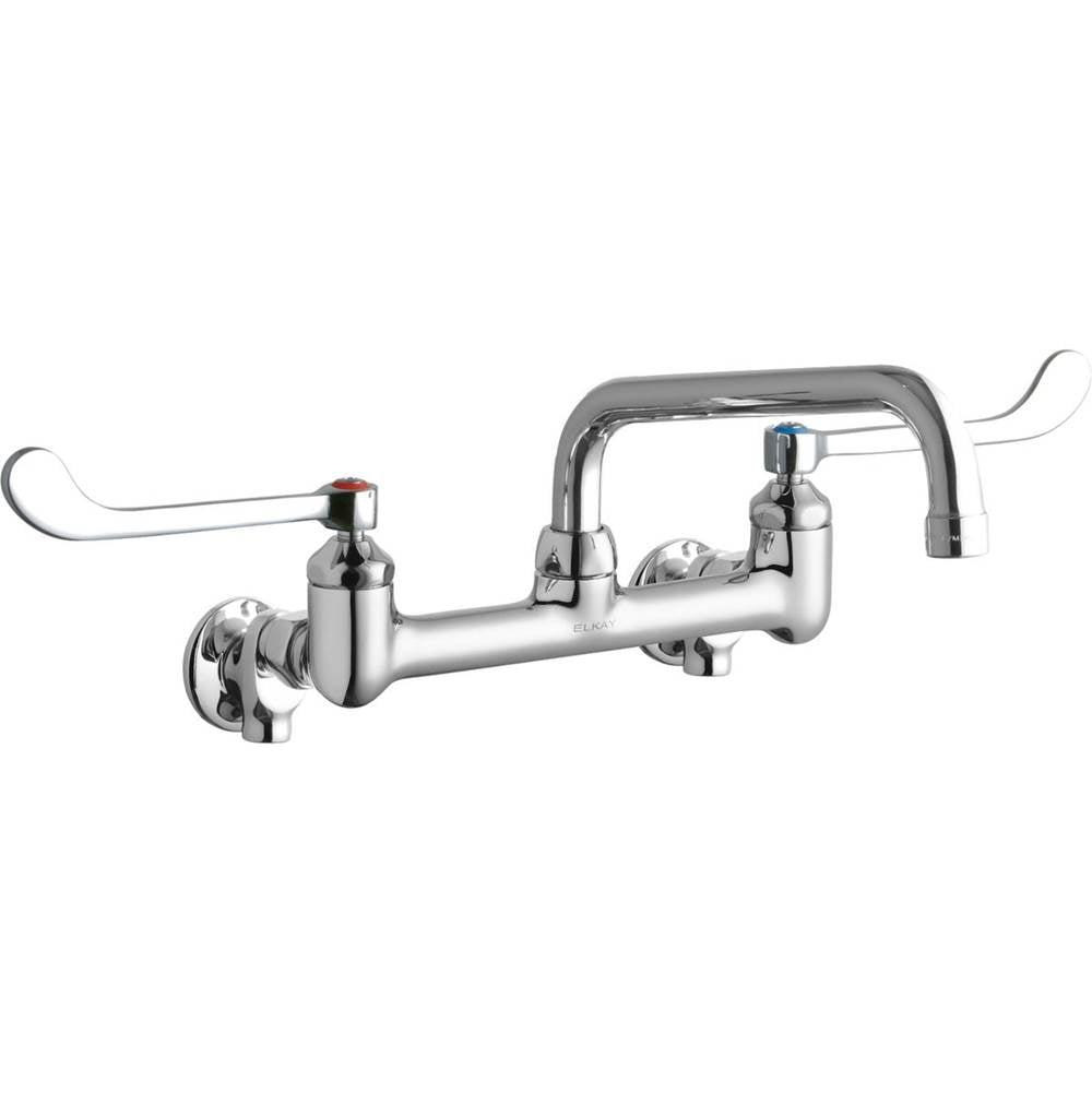 Elkay - WALL MNT 8IN, TUBE 8IN SPT, 1PC WRIST BLD HNDL, 6IN, SHUT OF - Chrome