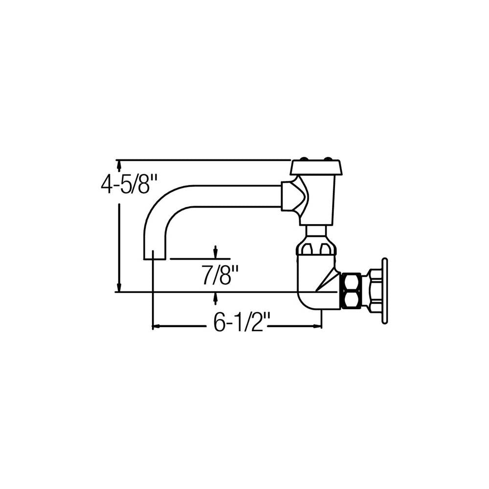 WALL MNT 8IN, VENTED 7IN SPT, 1PC WRIST BLD HNDL, 6IN, SHUT